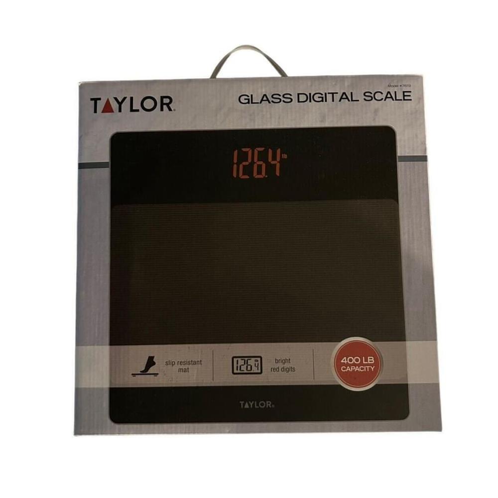 Taylor Smart Digital Body Scale Tempered Glass Platform 400 lb Missing Manual